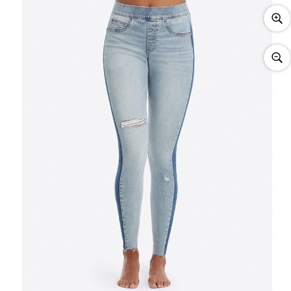 Spanx Women’s Distressed Side Stripe Pull-On Pants Size Medium - Picture 1 of 13